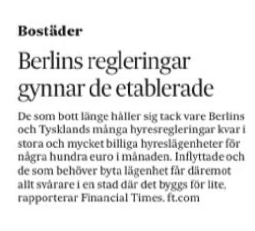 MartinLindvall's tweet photo. Tysk hyresmarknad var tidigare en förebild. Genom ett antal experiment och reformer håller de (primärt rödgröna partier) stegvis på att slå sönder den. Insiders firar, investerare söker andra marknader. #bopol https://t.co/hQD1AhhSuq
