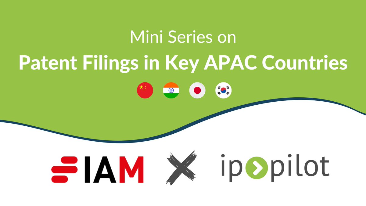 ip_pilot's tweet image. Pleased to collaborate with @IAM_Alerts once again to produce this mini-series on #patent filings in #APAC!

Head over to these links to learn about the top filers in:

🇨🇳 hubs.li/Q020lTQJ0

🇮🇳 hubs.li/Q020lRdg0

🇯🇵 hubs.li/Q020lT-T0

🇰🇷 hubs.li/Q020lT600