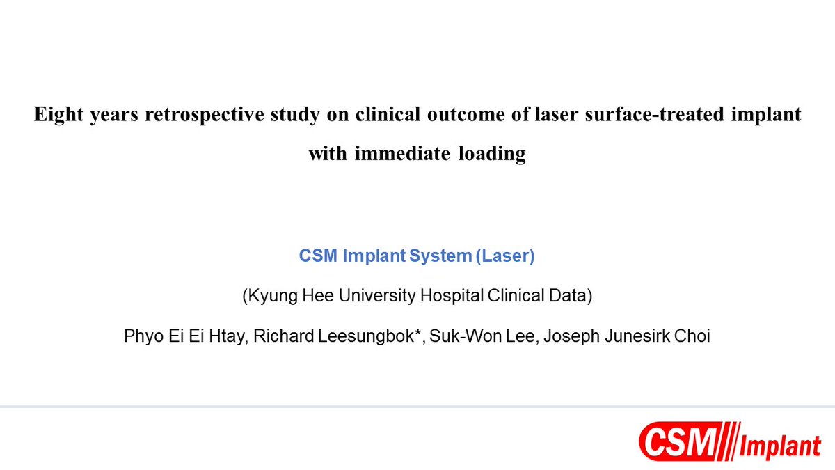 csmimplant's tweet photo. We would like to share the thesis written by Richard Sungbok Lee using our product #dentalimplants #implants #thesis #manufacturing #manufacturerkorea https://t.co/0B3mUQiYgp