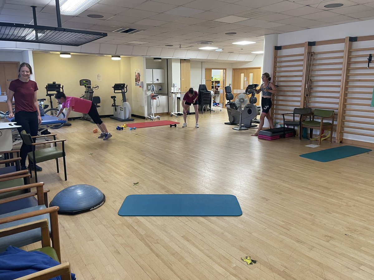 Starting the penultimate day of @WeAHPs @uhltherapy #AHPsActive with a HIIT session 💪 🏋️‍♀️ @BenShannonPT @helen_hedfan @jo_coppin Kelly and Gemma