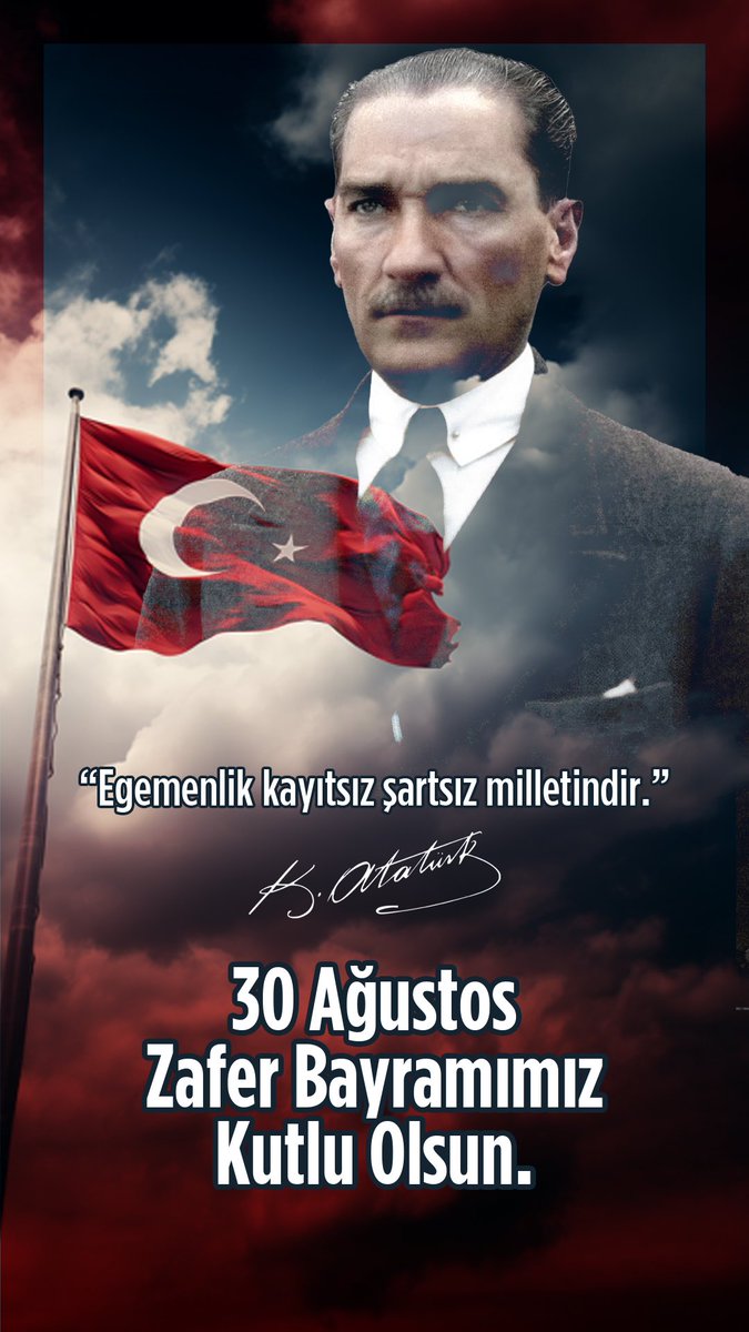 Başta Gazi Mustafa Kemal Atatürk olmak üzere bu toprakları canları pahasına savunup, özgürlük ve bağımsızlık meşalesini sonsuza dek yakan tüm şehit ve gazilerimizi rahmetle anıyorum. Zafer Bayramımız kutlu olsun.🇹🇷