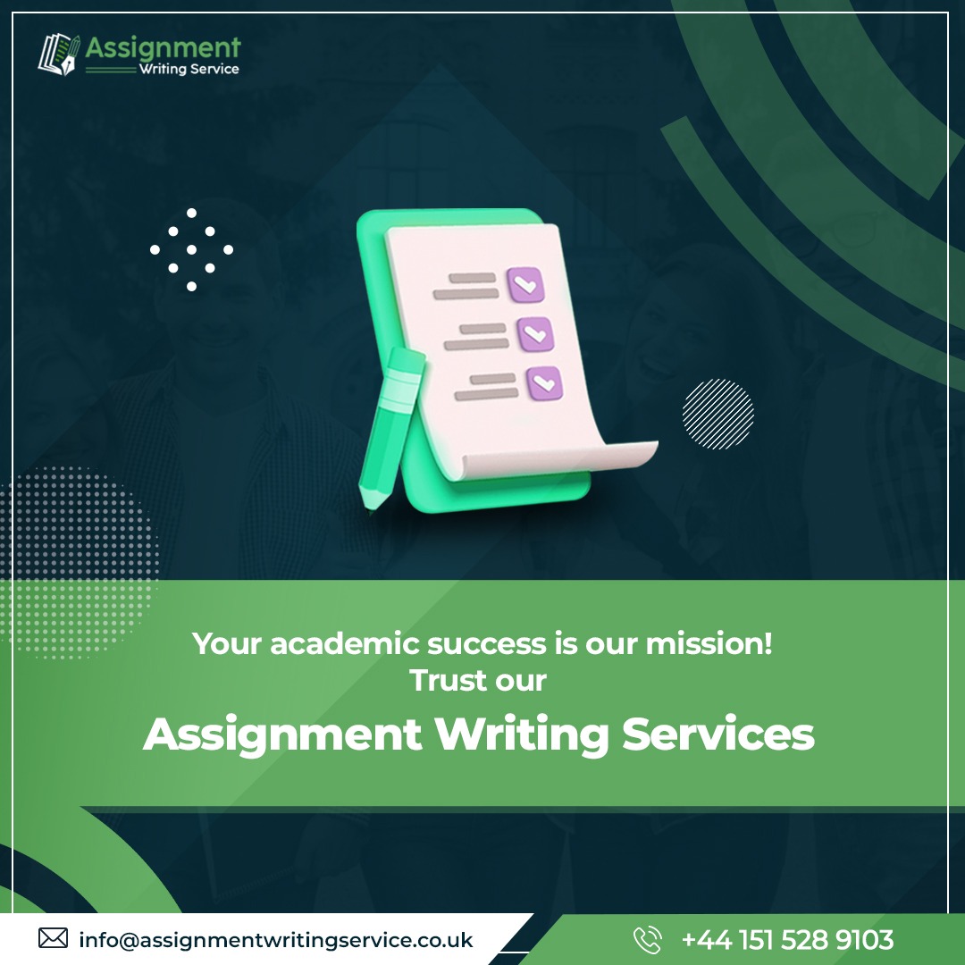 AssignserviceUK's tweet image. Your academic success is our mission!  Trust our assignment writing services to pave the way for your accomplishments.
For further details feel free to contact us
𝐖𝐞𝐛𝐬𝐢𝐭𝐞:assignmentwritingservice.co.uk
.
.
#AssignmentWritingService #expertassistance
#AssignmentWriter