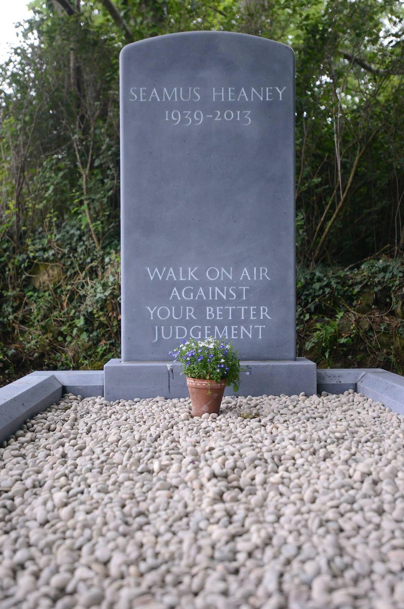 Today is the tenth anniversary of the death of Seamus Heaney.

“Walk on air against your better judgement”