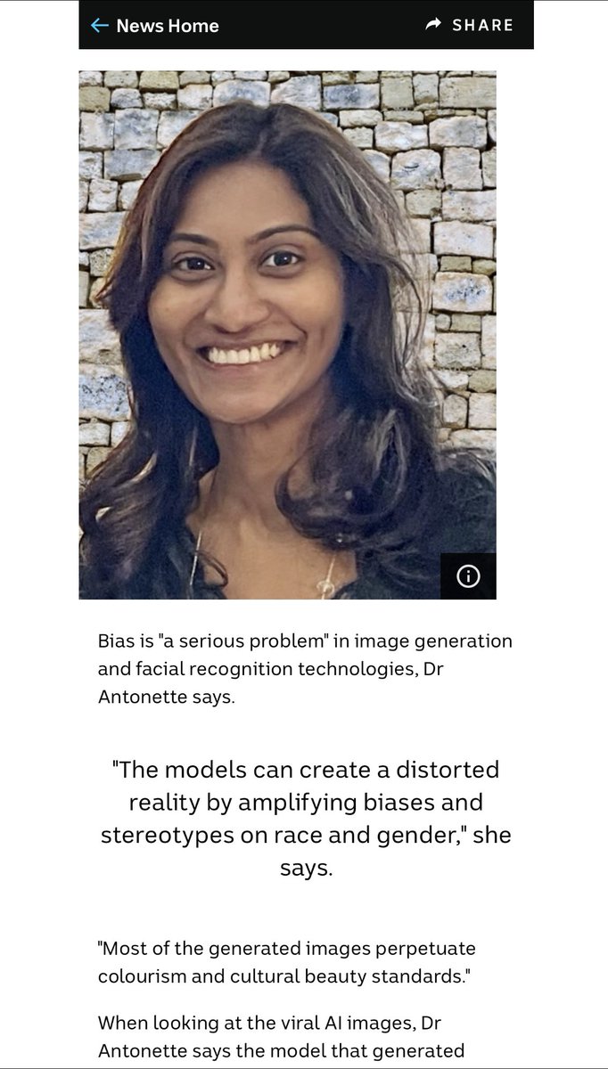 I’m featured in the latest ABC News article discussing how biases in generative artificial intelligence perpetuate cultural beauty standards and stereotypes (and what the possible solutions are). Full story here: abc.net.au/news/2023-08-3… #ArtificialInteligence #algorithmicbias