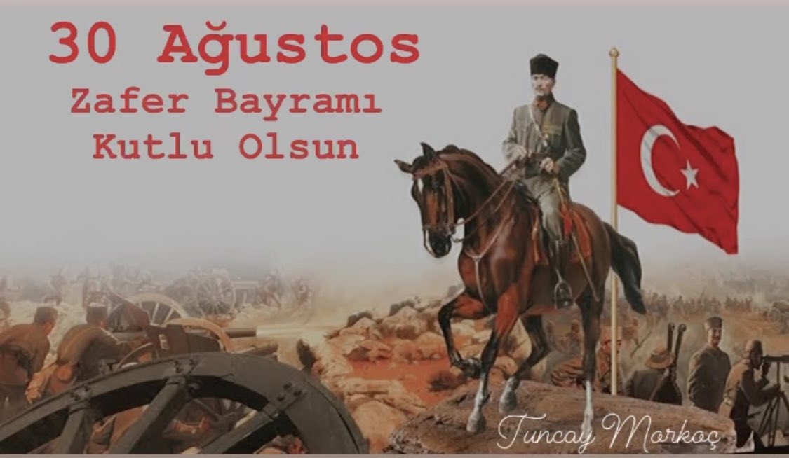 30 Ağustos Zafer Bayramımız  kutlu olsun. 
Mustafa Kemal Atatürk ve silah arkadaşlarını rahmet ve şükranla anıyorun. 🤲