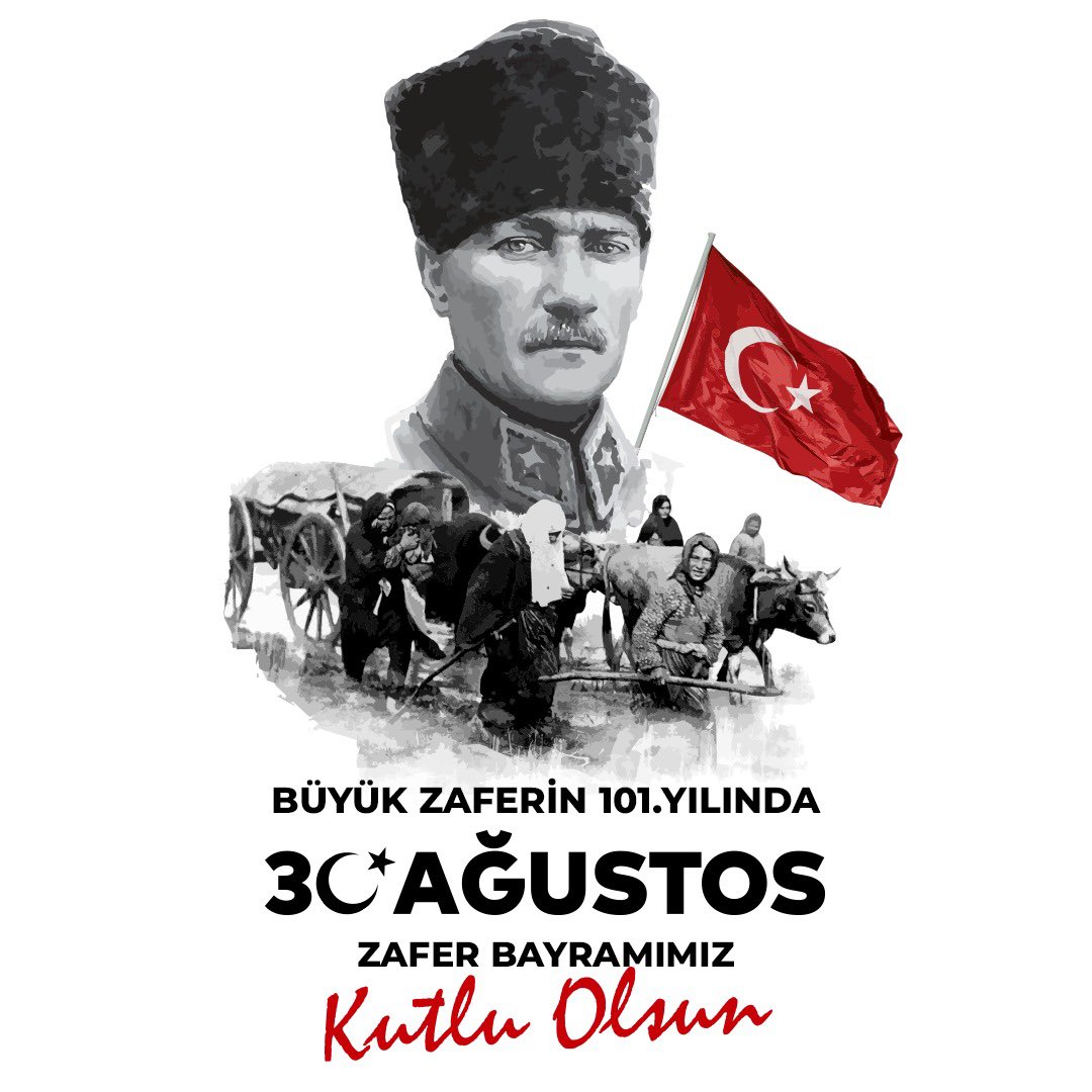 30 Ağustos Zafer Bayramımız kutlu olsun 🇹🇷 Başta Mustafa Kemal Atatürk olmak üzere, tüm kahramanlarımızı, şehit ve gazilerimizi şükranla anıyorum. #30Ağustos #Atatürk