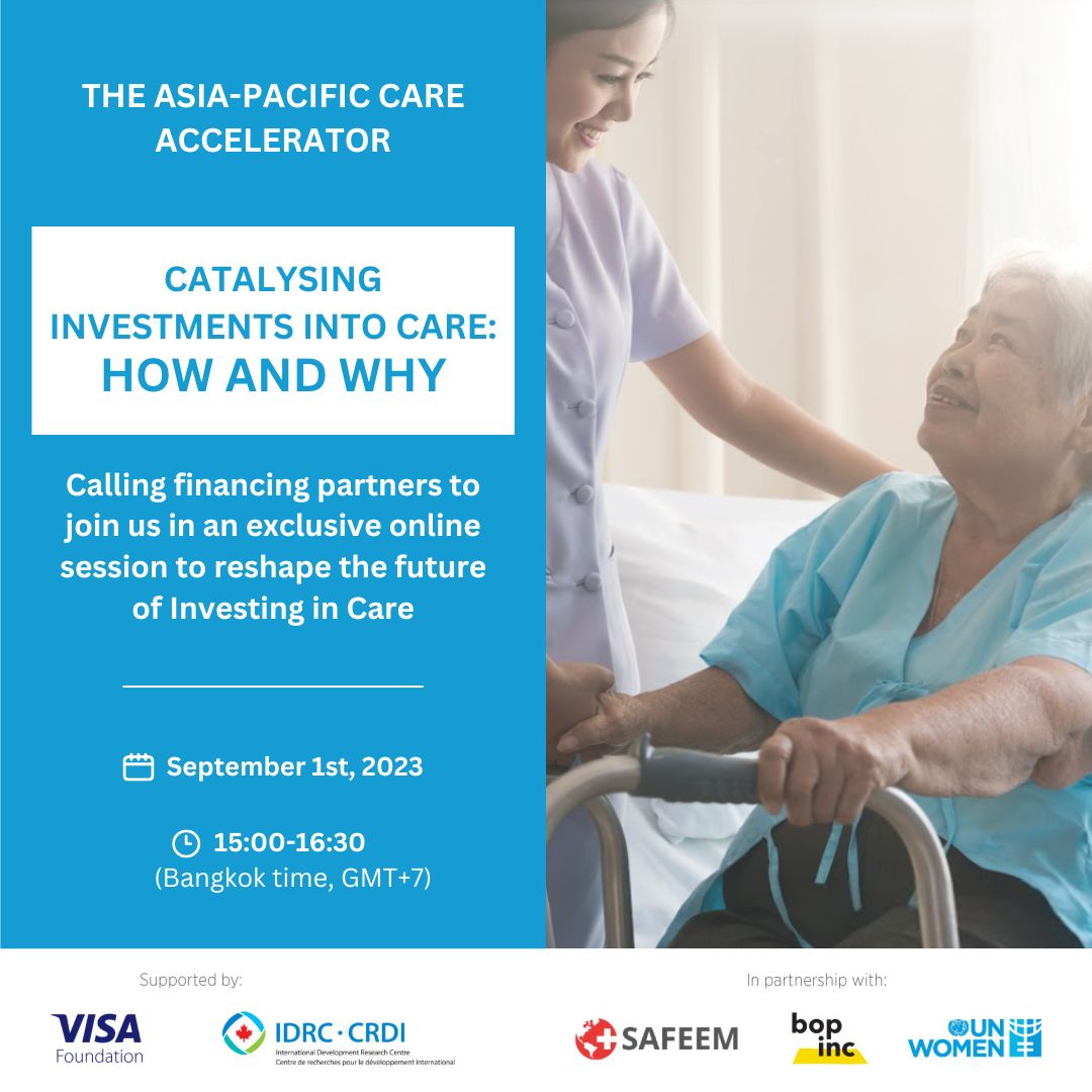 #Investors Are you curious about the care economy? Join us on Sep 1st, 15-16:30 GMT+7, exclusively for investors across Asia-Pacific Region led by @ValueforWomen. #Care4WEE

Discover care economy insights & explore investing opportunities. Register now ➡ seedsta.rs/3sxEidE