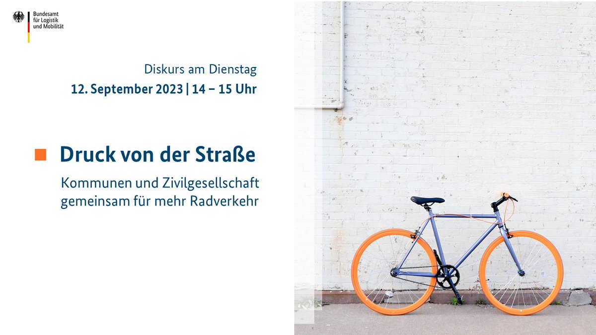 Wie können #Kommunen und zivilgesellschaftliche #Initiativen für mehr #Radverkehr zusammenarbeiten? 🚲 Dieser Frage widmen wir uns im #Webinar des Mobilitätsforums Bund zum Thema "Druck von der Straße" am 12.09. 
📢 Zur Anmeldung >> difu.de/18026
#DiskursamDienstag