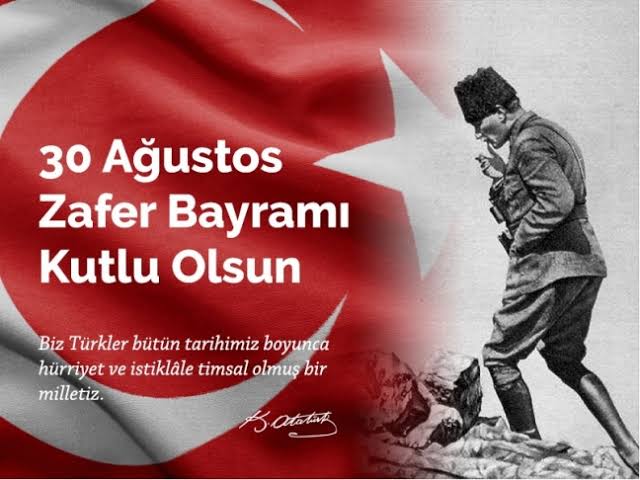Özgürlüğümüzün ve bağımsızlığımızın günü olan 30 Ağustos Zafer Bayramı Kutlu Olsun.
#30AgustosZaferBayramı