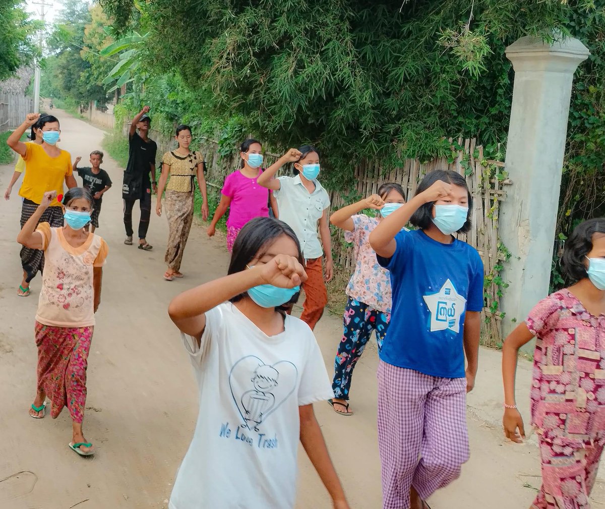 Anti-coup movement led by residents from eastern #Yinmarbin Twp, #Sagaing Region, regularly staged a strike of 772-day to demolish the #MilitaryDictatorship on Aug29.

#WarCrimesOfJunta        
#2023Aug30Coup           
#WhatsHappeningInMyanmar