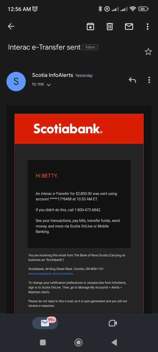 Bettylenediol's tweet photo. I am calling out on @scotiabank @scotia to help me investigate a fraudulent transaction that occurred on my Scotiabank account on August 29th, 2023. At the time of the transaction, I was asleep and the app shows that it took place at 10:53am. https://t.co/t5lj623ZfD