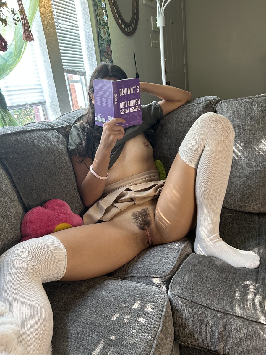 heres the deal: eat me out while i read my book, and if you do a good enough job, i'll let you come after. <3