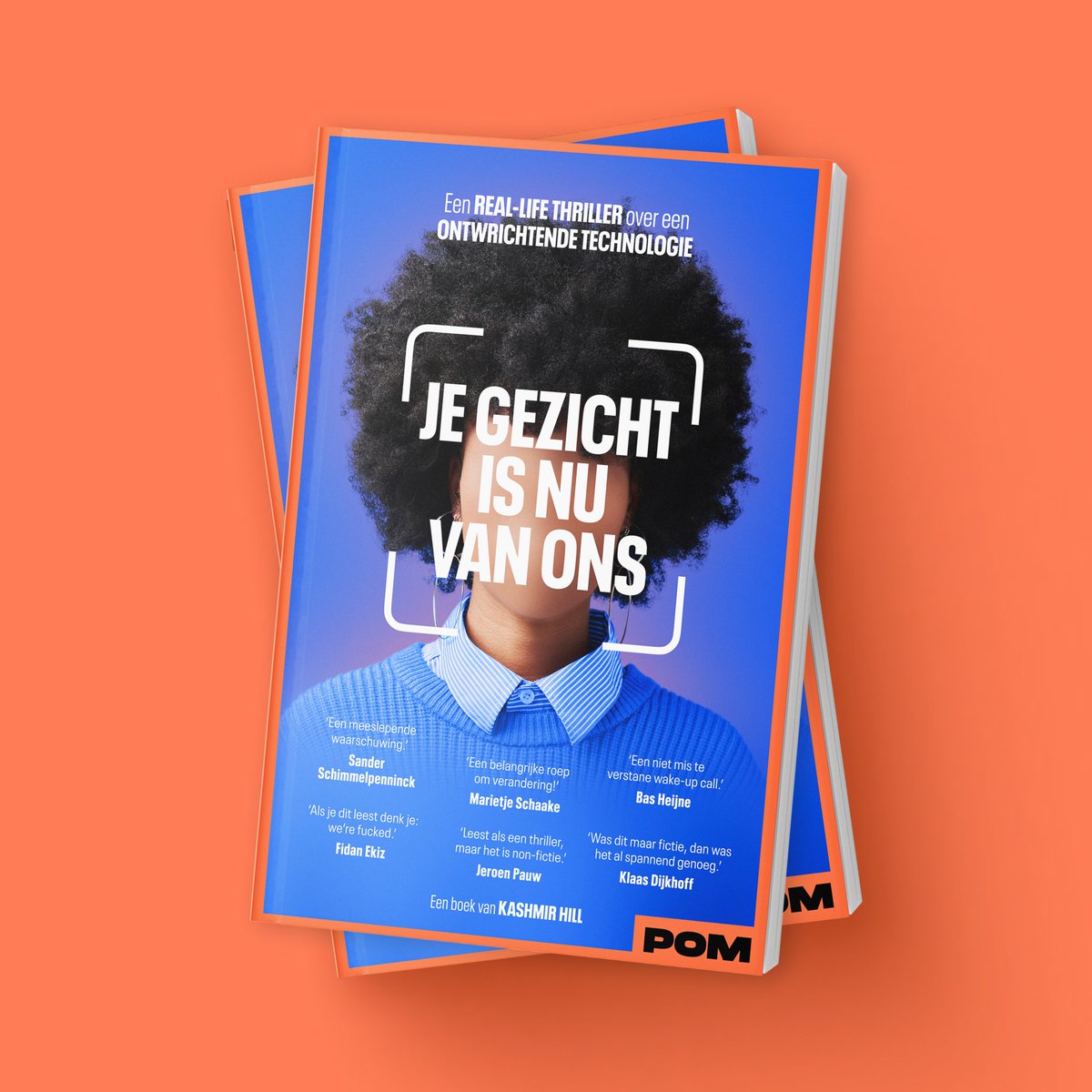 I had a blast designing the dutch book cover for 'Your face is now ours', a book by @kashhill, about a secretive startups's quest to end privacy as we know it. This book is the first release from the new publishing house 'POM Press' by @AlexanderNL & @ejpfauth.