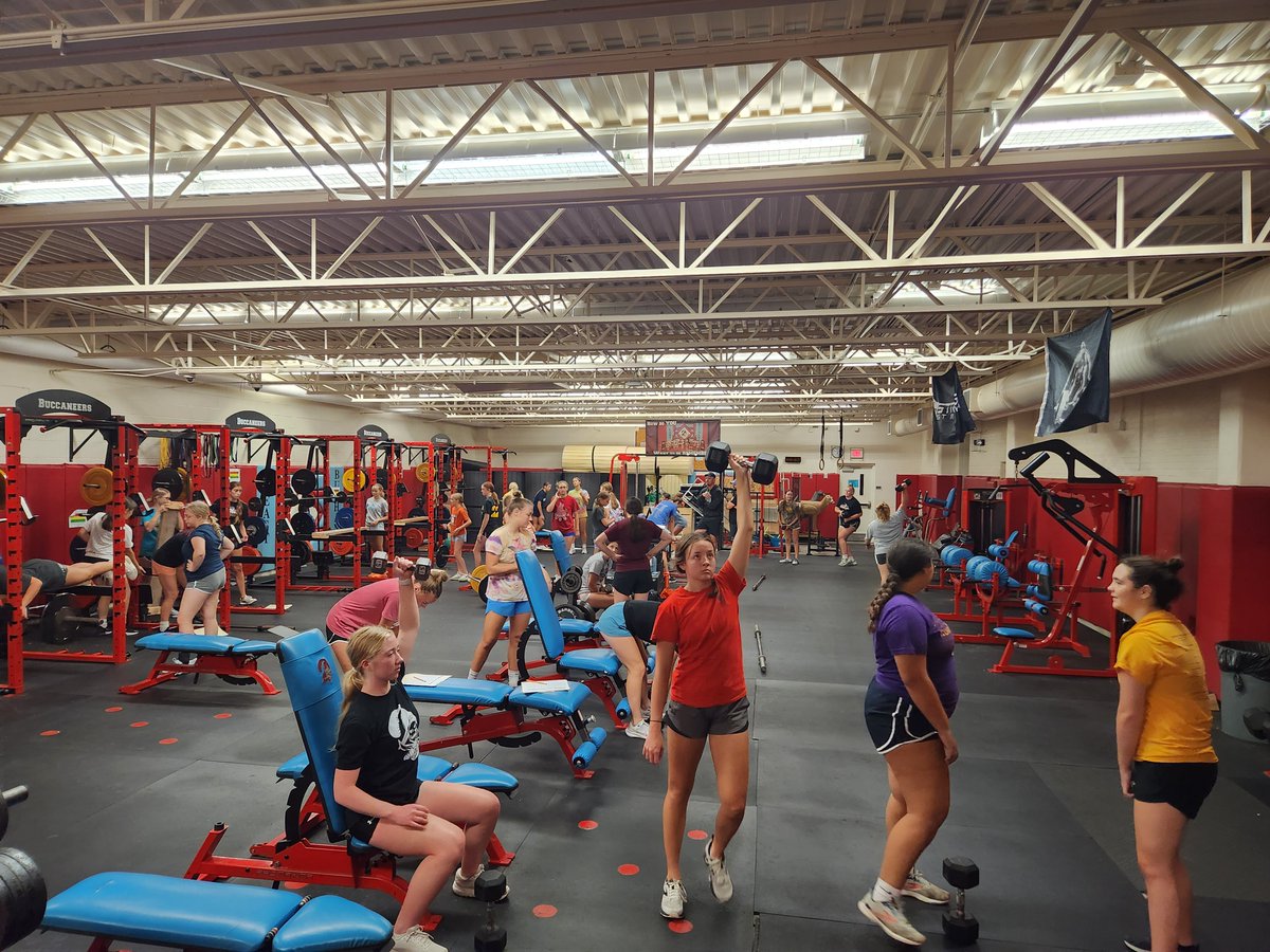 Girls had volleyball games at Lisbon last night. 32 committed Bucs back in the room this morning! They are doing what it takes to be GREAT! #HardWorkWins #BucTough #FillTheShips