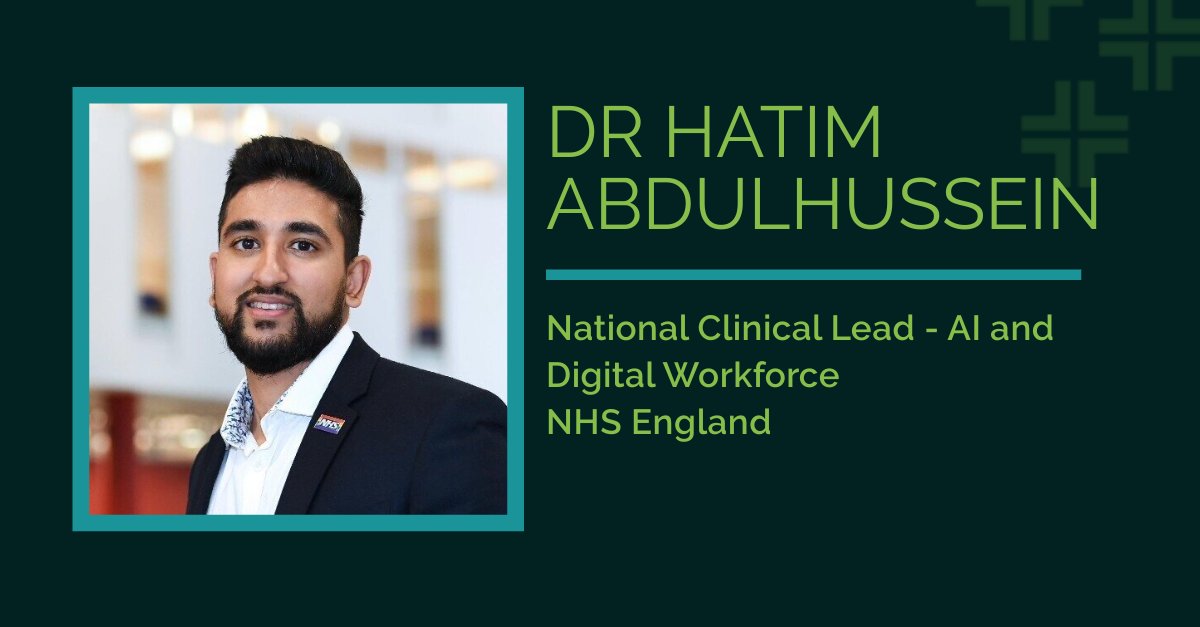 🔈Speaker Annoucement

We are excited to announce <a href="/Dr_Hatz/">Hatim Abdulhussein</a> at <a href="/NHSEngland/">NHS England</a> as a speaker for #AIDATA23

💡This is a crucial session for those interested in how technology is empowering the modern NHS workforce.

Register &gt;&gt;&gt; digitalhealthaidata.com