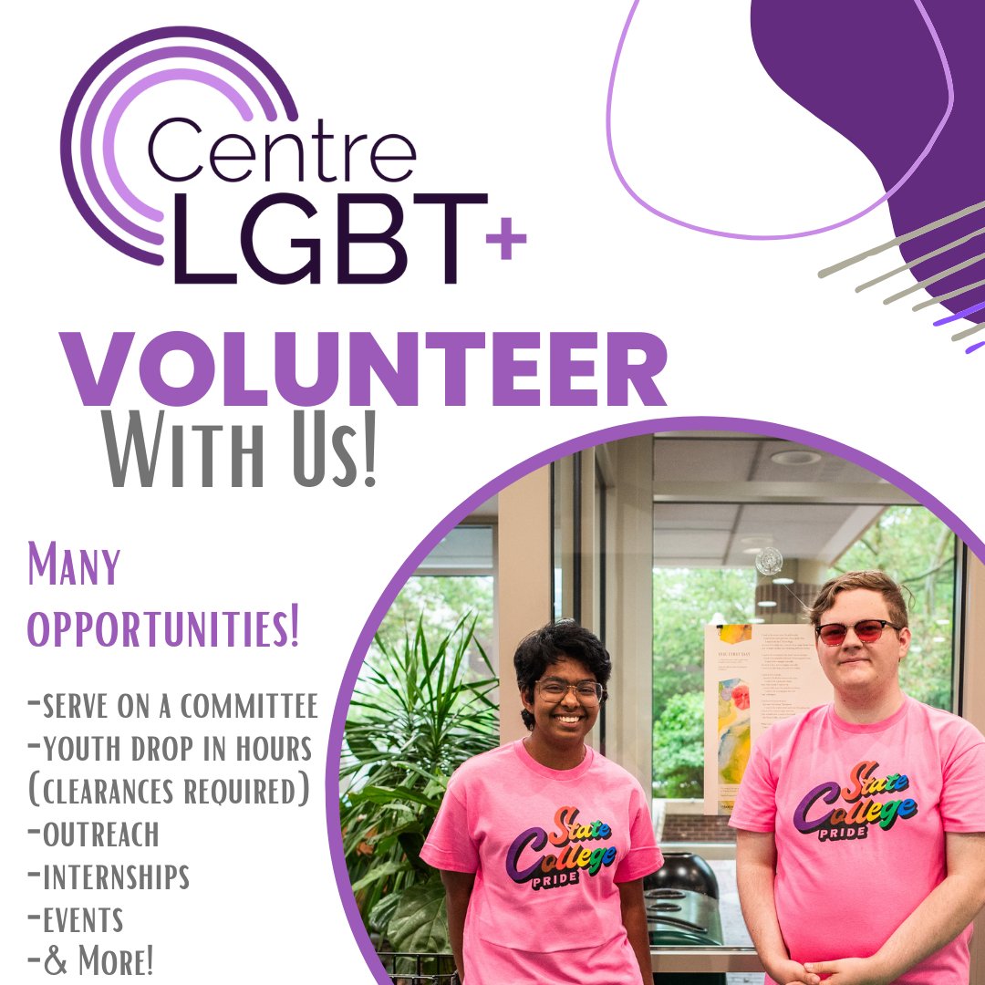 Interested in becoming a Centre LGBT+ valued volunteer? Register here: centrelgbtqa.org/volunteers