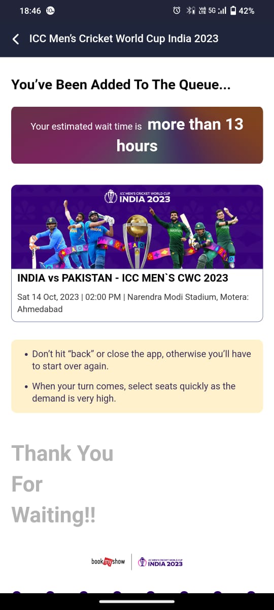 DevangTrivedi8's tweet photo. @mastercardindia can I get a mastercard while I'm in this queue?

#mastercard #indvspak #cwc23 #cwc2023 #cwc #icc https://t.co/7rWqLtWq4g