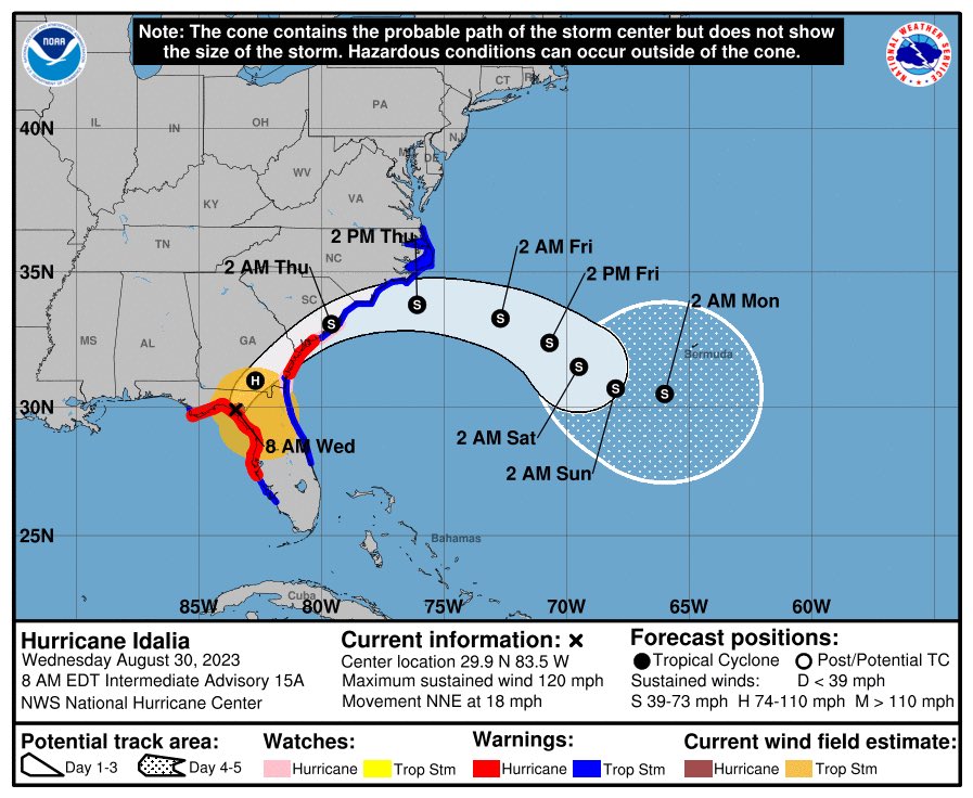 GovRonDeSantis's tweet photo. Hurricane #Idalia is making landfall as a strong Category 3 Hurricane.

The State Emergency Response Team stands ready to deploy search &amp; rescue and power crews to impacted areas as soon as it is safe to do so. Follow @FLSERT for updates. https://t.co/09S4iWwowm