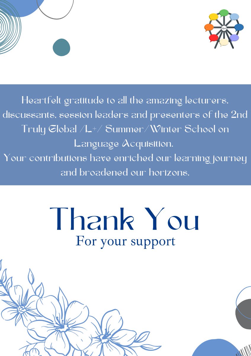 Thank you to all lecturers, discussants and presenters of the 2nd /L+/ school! #Lplus2023