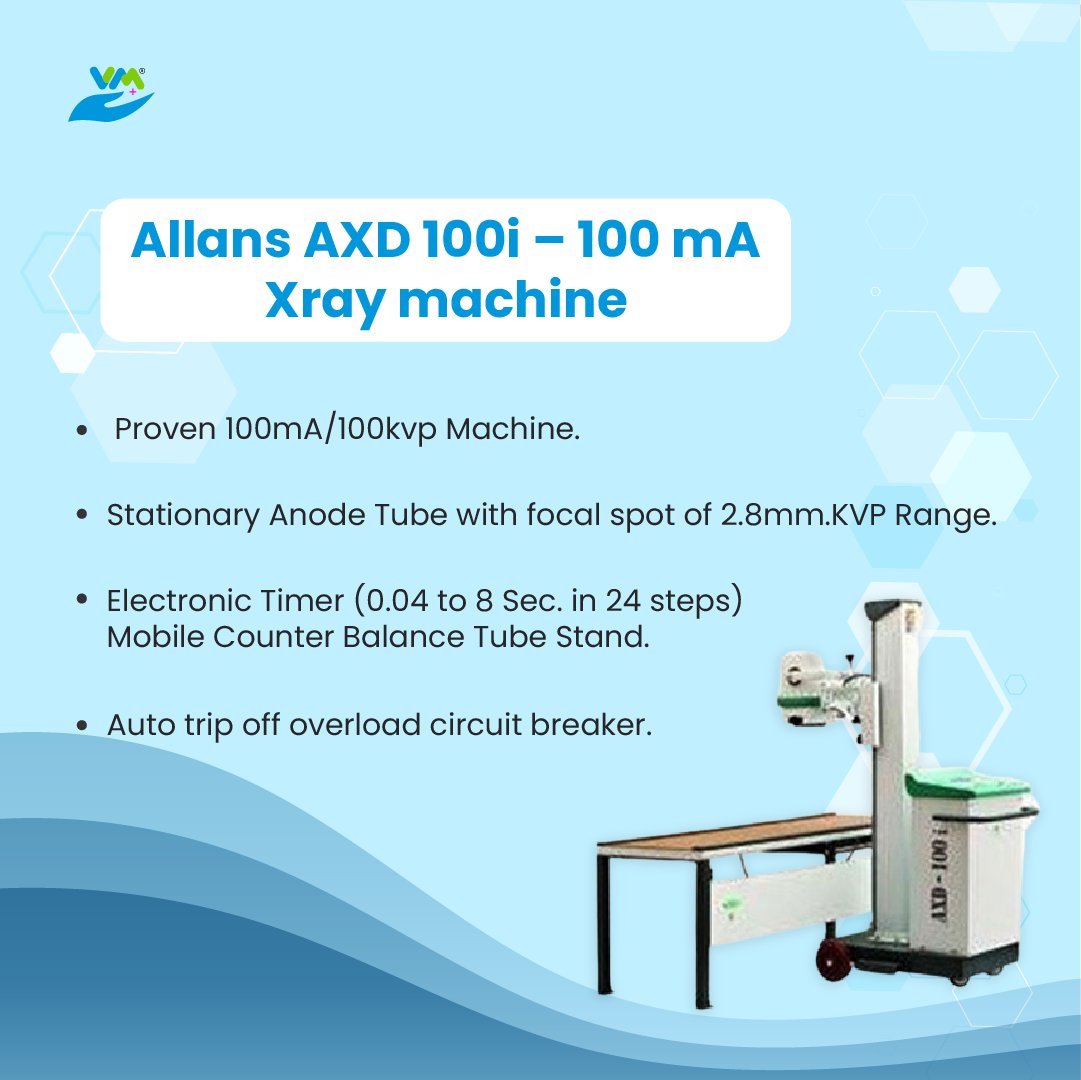 vmmeditech's tweet image. Introducing the Allans AXD 100i: Your Reliable 100mA X-ray Solution 🌟 🩺 

Visit our website:
vmmeditech.com

#digitalxray #xray #mobilexray #radiology #digitalmachine #surgery #surgeon #healthcare #medschool #hospital #medicine #surgicaltech #medical #surgeons