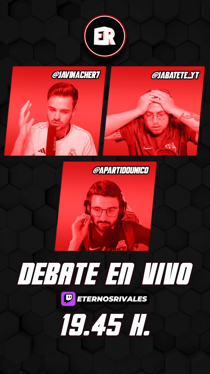 😎 Tenemos DEBATE en #twitchtv HOY acompañados de <a href="/aPartidoUnico/">a Partido Unico</a> 👏🏻👏🏻 para hablar de la Actualidad del mercado del #FCBarcelona  ‼️‼️

Nos vemos a las 🕜 19h45 👇🏻
Twitch.tv/eternosrivales
