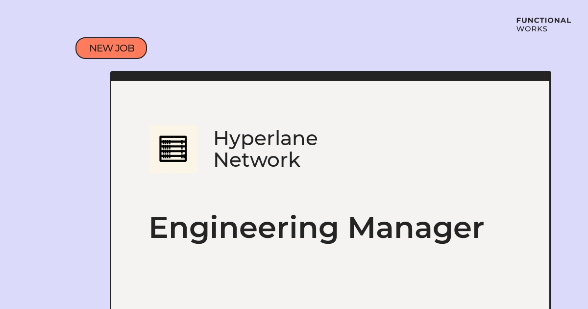 🙌 Engineering Manager - $100K - 250K + Equity Check out this role working with TypeScript, Rust & Node.js Apply now! 👇 functional.works-hub.com/jobs/engineeri… #newyork #typescript #rust