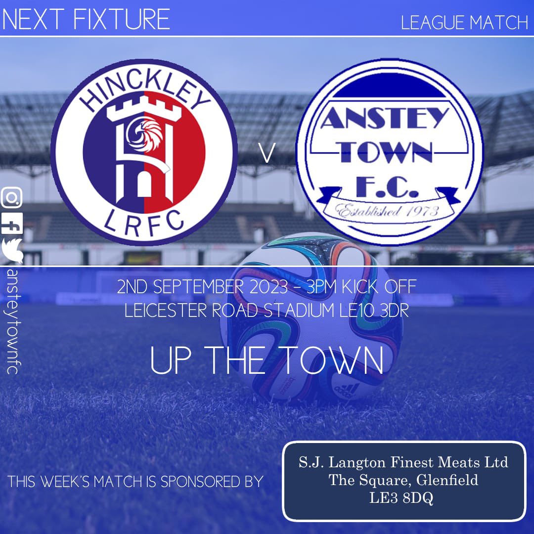 This weekend we return to league action against last seasons divisions 2’s champions <a href="/HinckleyFC/">Hinckley Rovers FC</a> Reserves

After a good run out in the week we look to try and progress in the table this weekend.

Thanks to S J Langton for sponsoring the match.

#UTT