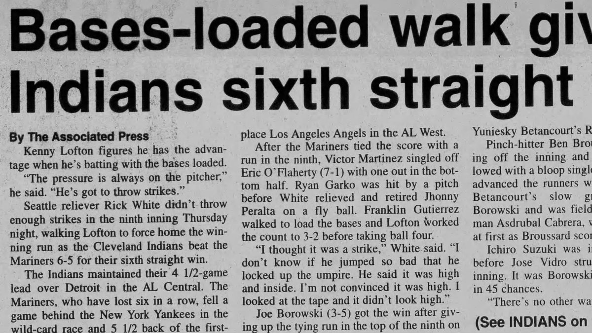MrCleveland_216's tweet photo. August 30, 2007: Walkoff Walk⚾️
Hey a walkoff is a walkoff 🤷♂️
Kenny Lofton draws bases-loaded walk in bottom of 9th to score Josh Barfield w/ winning run vs.#SeaUsRise
Don't sleep on 2007 as great #ForTheLand season, it often is
#WalkIsAsGoodAsAHit
#WalkOff🚶📴 https://t.co/3U4KjMKylP