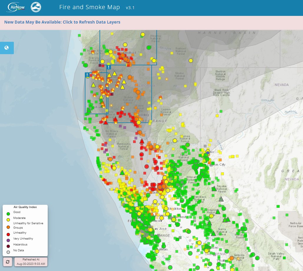If you are waking up to the smell of smoke in the air, we can thank our north winds for that. These winds have transported areas of smoke/haze into our area from the ongoing fires in N.CA &amp; OR. Check Airnow for the latest air quality: tinyurl.com/2p99fbyb