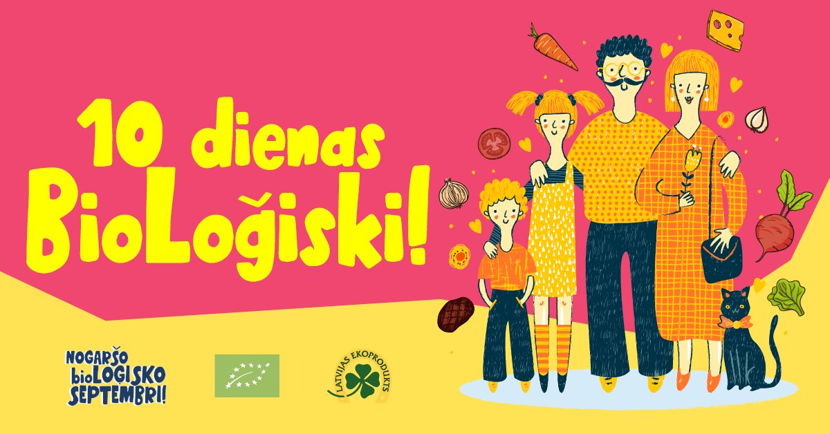 10 dienas BioLoģiski!? Vēlies pamēģināt? Piesakies rudens garšīgākajam izaicinājumam un izbaudi BIO septembri viens, kopā ar ģimeni vai draugiem!  biologiski.lv/zinas/10-diena…