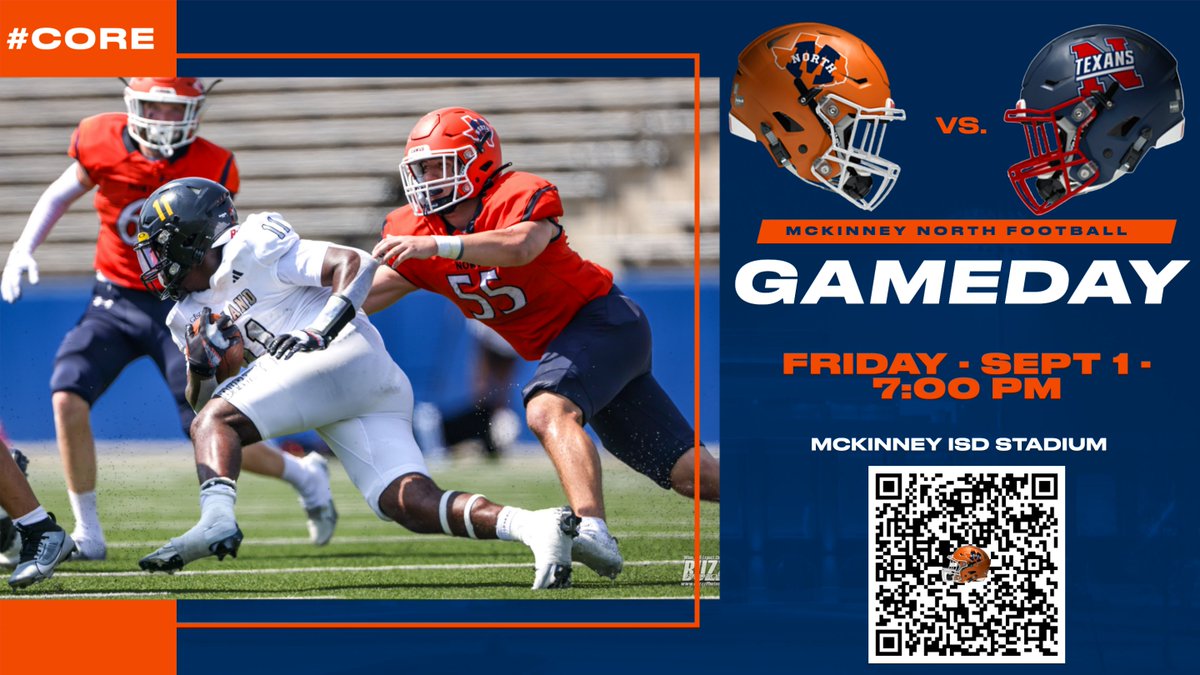 Your <a href="/MNHS_Football/">McKinney North Football</a> team is back in action at MISD Stadium on Friday, September 1 at 7:00 pm - LET'S GO DAWGS!! @mckinneynorthhs