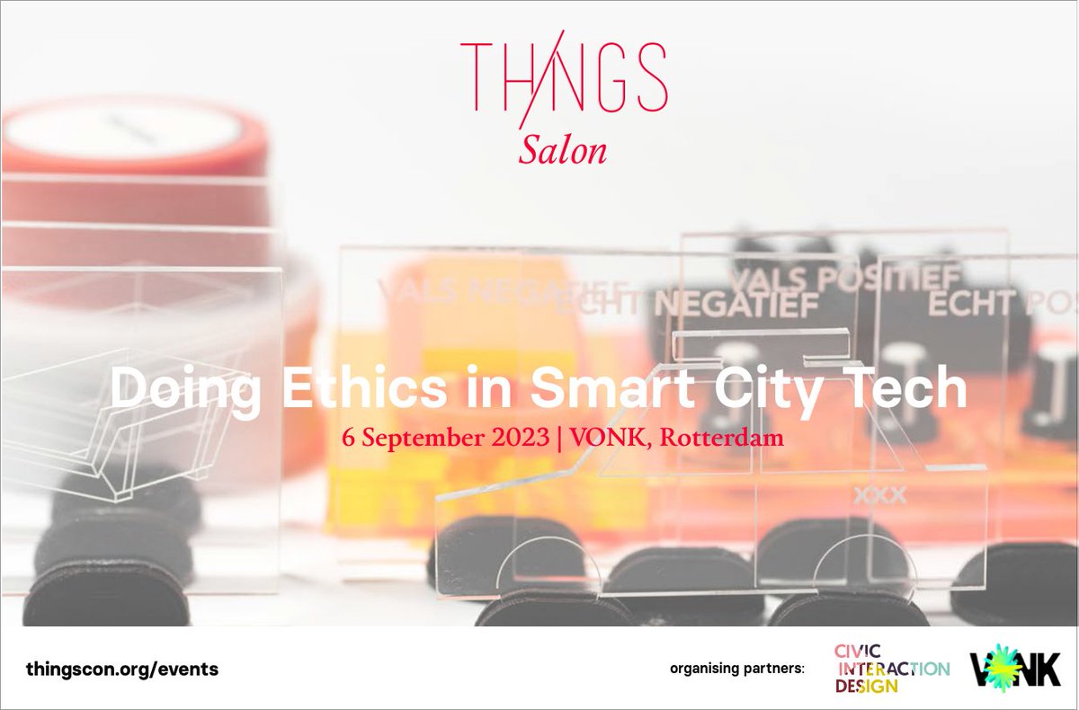 Next week, we are organising a Salon on Doing Ethics in Smart City Tech in Rotterdam. 

Check for more information on the website: thingscon.org/events/upcomin…