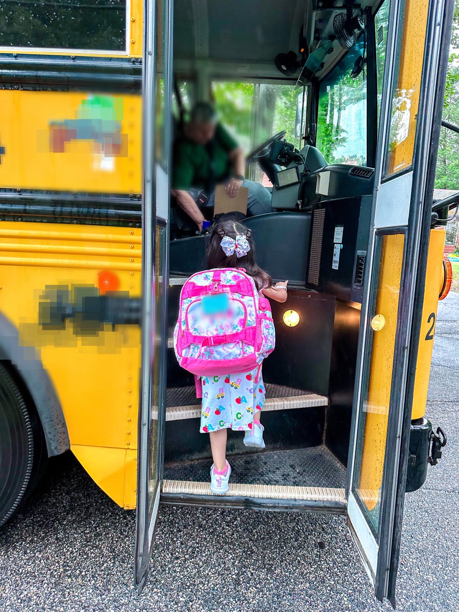 So proud of her! First day of kindergarten!