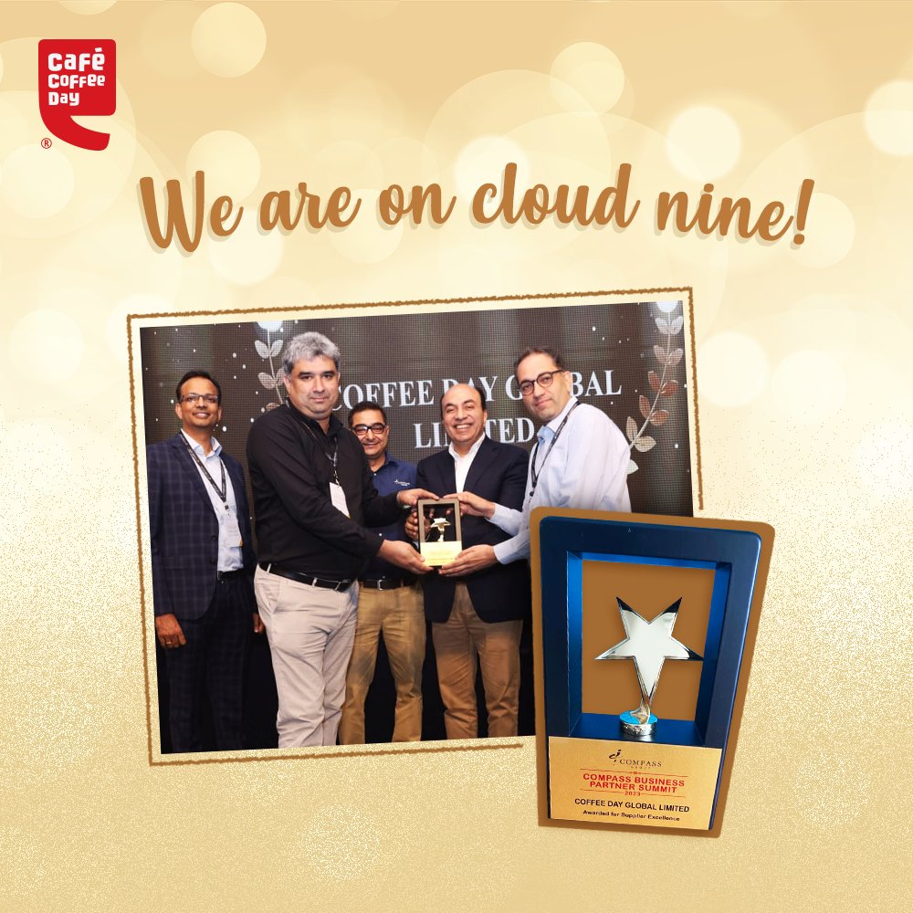 We take extreme joy in announcing that we have received the Supplier Excellence award from the Compass Group at the Compass Business Partner Summit. We are elated about this achievement and look forward to more such wins. #cafecoffeeday #CCD #compassgroup #Awards