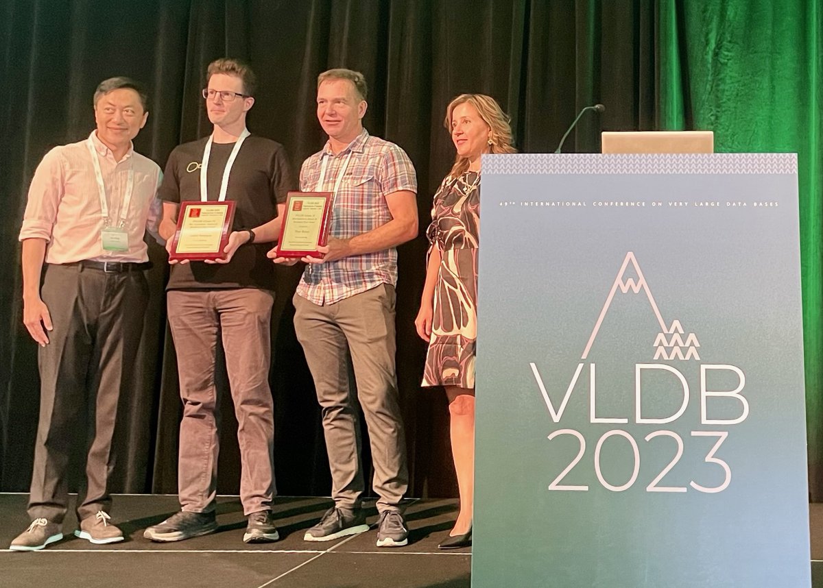 CWI (@cwinl) on Twitter photo Cheers to Peter Boncz, Gábor Szárnyas and co-authors for winning the Best Paper Award at #VLDB2023 in Vancouver for “The #LDBC Social Network Benchmark: Business Intelligence Workload”. 🎉 tinyurl.com/bdcnv69t <a href="/peterabcz/">Peter Boncz</a> <a href="/szarnyasg/">Gabor Szarnyas</a> @LDBCouncil <a href="/cwi_da/">CWI DA</a> Cheers to Peter Boncz, Gábor Szárnyas and co-authors for winning the Best Paper Award at #VLDB2023 in Vancouver for “The #LDBC Social Network Benchmark: Business Intelligence Workload”. 🎉 tinyurl.com/bdcnv69t <a href="/peterabcz/">Peter Boncz</a> <a href="/szarnyasg/">Gabor Szarnyas</a> @LDBCouncil <a href="/cwi_da/">CWI DA</a>
