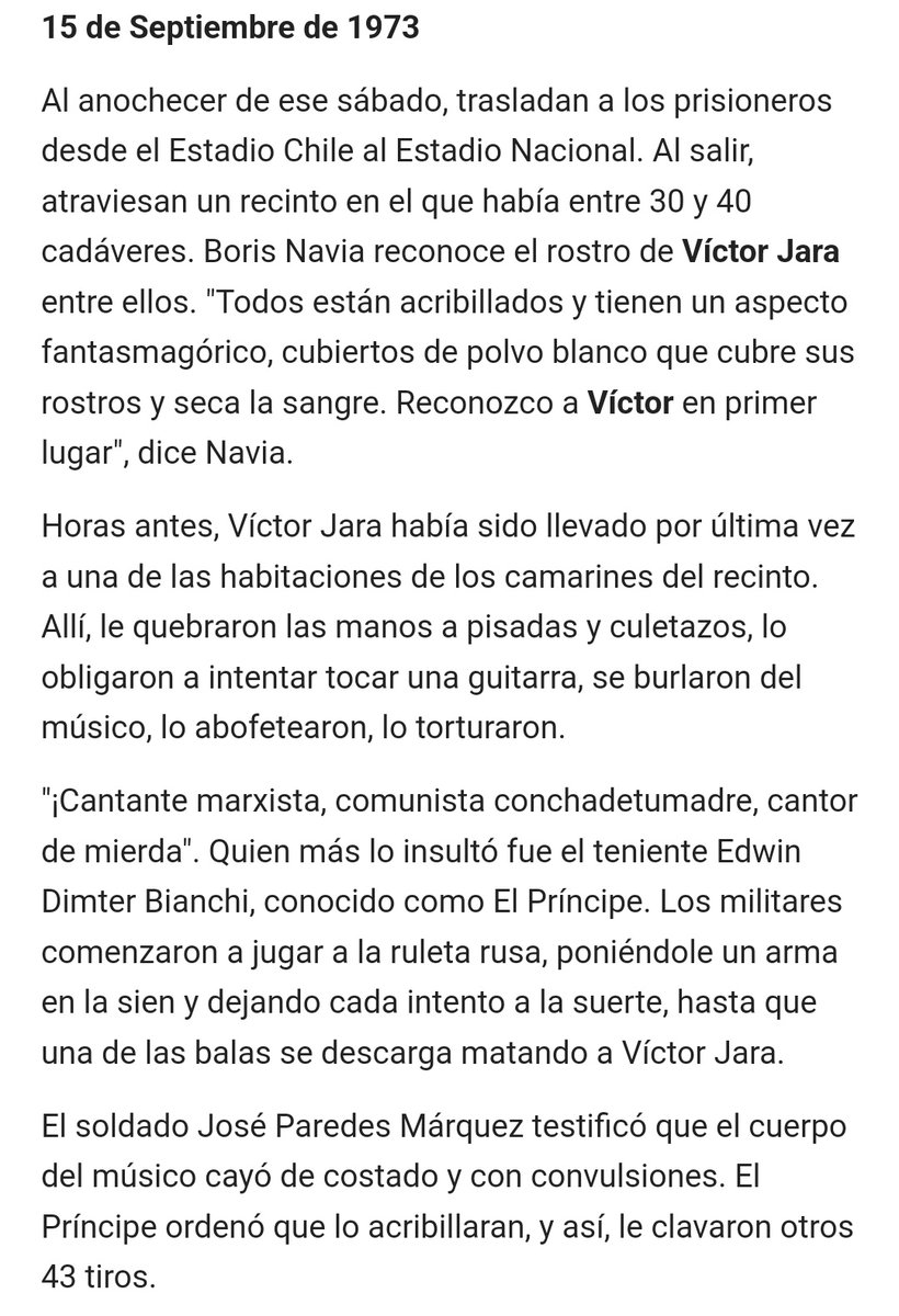 rodrigovega's tweet photo. Así asesinaron a Víctor Jara. Entre los inhumanos, el cobarde que se suicidó  para evitar ir a la cárcel.

Este fue nivel de maldad contra quién pensaba diferente. Esto es el resultado del golpe de Estado y de la dictadura cívico militar posterior.

Todo acreditado judicialmente. https://t.co/mjkKJY0isf