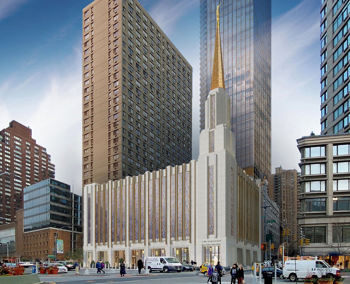 the_churchnews's tweet image. The First Presidency of The Church of Jesus Christ of Latter-day Saints has announced plans to renovate the Manhattan New York Temple and released a rendering of the updated house of the Lord. The temple will close in 2024, with renovations projected to take approximately three…
