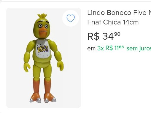 Lindo Boneco Five Nights At Freddy Fnaf Freddy 14cm