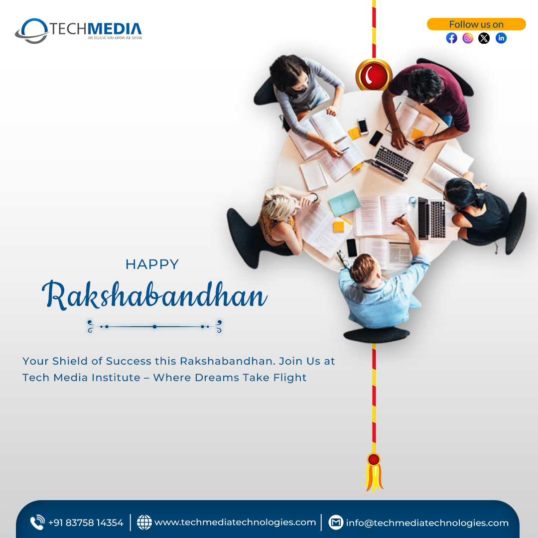 Tech_Media1's tweet photo. Happy Raksha Bandhan from #Techmedia_Institute 
Join Now Techmedia Institute
Contact No +91 83758 14354
Website - https://t.co/4Nmy9KGRBn
#Techmedia  #brothersisterbond #wishes #rakhi #rakhispecial #happyrakshabandhan2023 #rakshabandhan #raksha #sister #rakshabandhanspecial https://t.co/xARR1fW9JJ