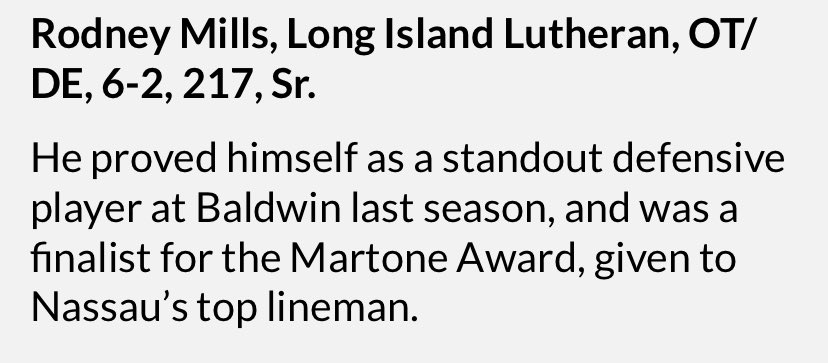 Shoutout to my guys @RMills51 and @TjBacon17 for being recognized by Newsday as Top 100 Football Players on LI‼️ #CRUSADERNATION