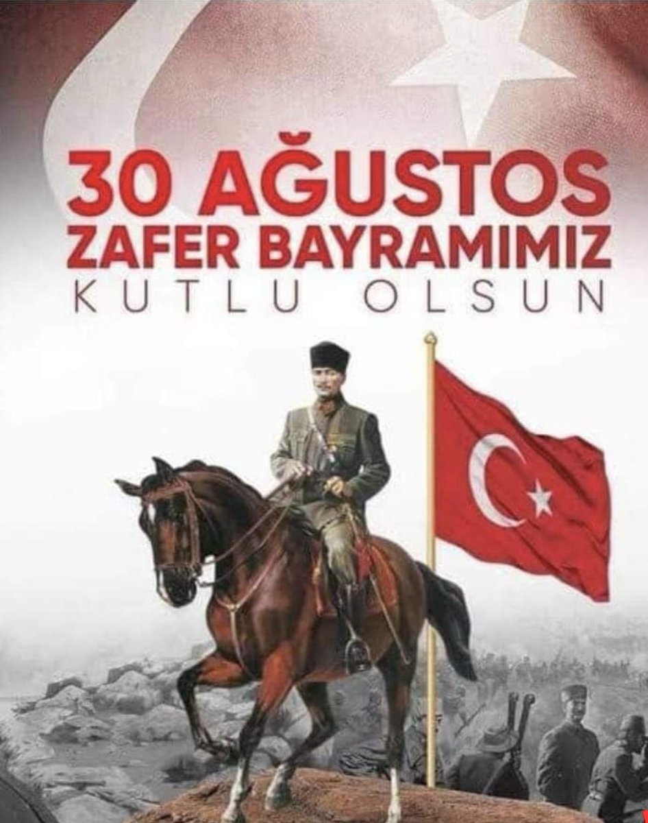 30 Ağustos Zafer Bayramımız kutlu olsun. Başta ulu önderimiz Mustafa Kemal Atatürk olmak üzere şehitlerimiz ve gazilerimize sonsuz minnet, saygı ve sevgiyle... #30AgustosZaferBayrami