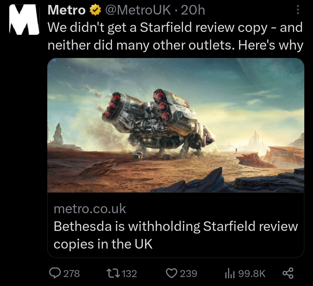 Starfield review copies being withheld in the UK by Bethesda