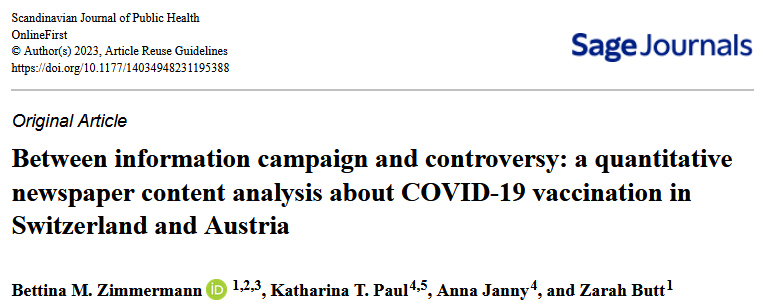 Bettina Zimmermann (@bettizimm) on Twitter photo New article out on how newspapers framed #CovidVaccines in CH & AT, with <a href="/katharinatpaul/">Katharina T. Paul</a> at <a href="/igem_tum/">Institut für Geschichte und Ethik der Medizin/IHEM</a> <a href="/ibmbch/">IBMB - Institute for Biomedical Ethics</a> <a href="/MCIDBern/">MCID Bern</a> @digigov_univie: doi.org/10.1177/140349… New article out on how newspapers framed #CovidVaccines in CH & AT, with <a href="/katharinatpaul/">Katharina T. Paul</a> at <a href="/igem_tum/">Institut für Geschichte und Ethik der Medizin/IHEM</a> <a href="/ibmbch/">IBMB - Institute for Biomedical Ethics</a> <a href="/MCIDBern/">MCID Bern</a> @digigov_univie: doi.org/10.1177/140349…