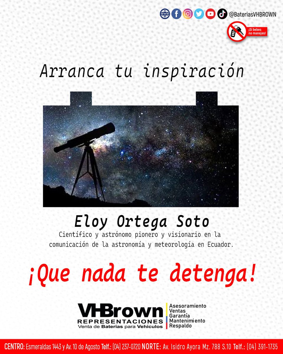 BateriasVHBROWN's tweet photo. Buen #Miercoles #QueNadaTeDetenga 

Si necesitas #Batería piensa en #VHBROWN #Guayaquil #SAMBORONDON #ViaALaCosta 

#Personajes #Ecuador #Inspiración #EloyOrtega https://t.co/0smroK1pOO