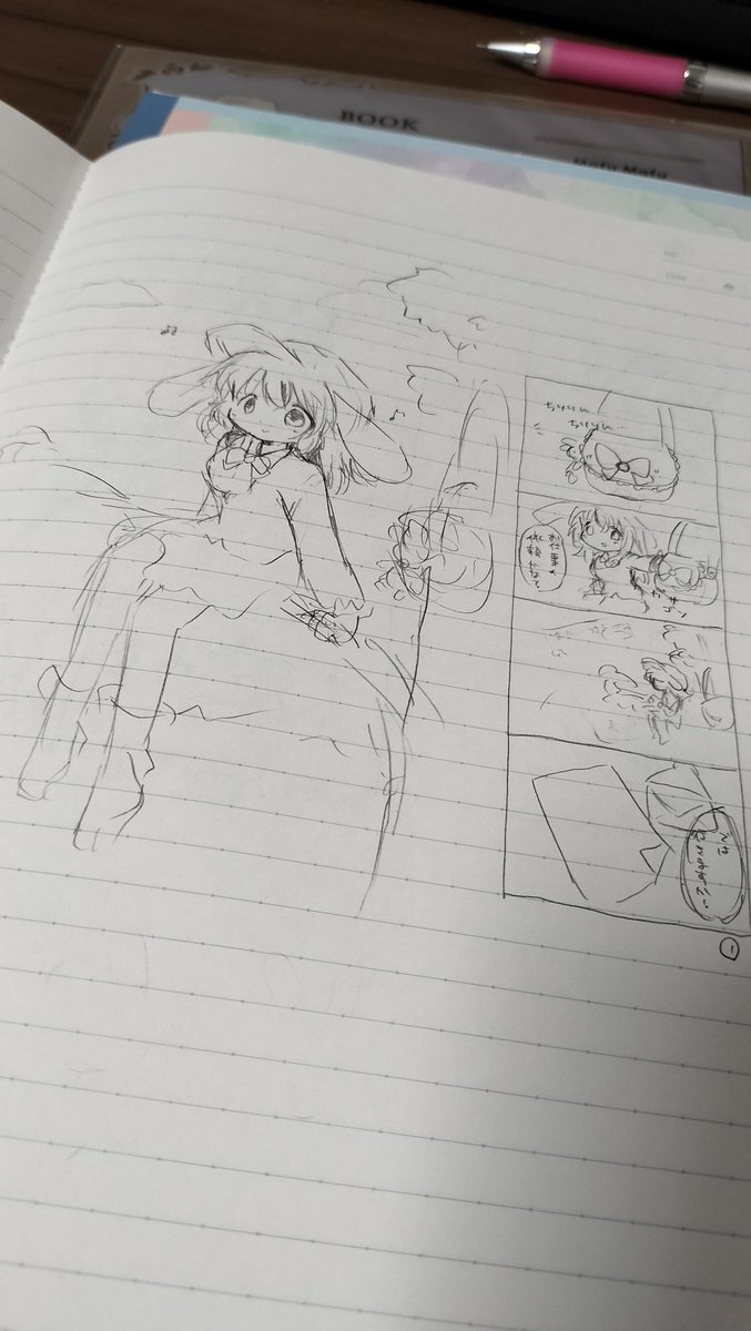 昔描こうとしてたマンガのラフがでてきた。いつかちゃんと描きたいな(*'ω`*) 