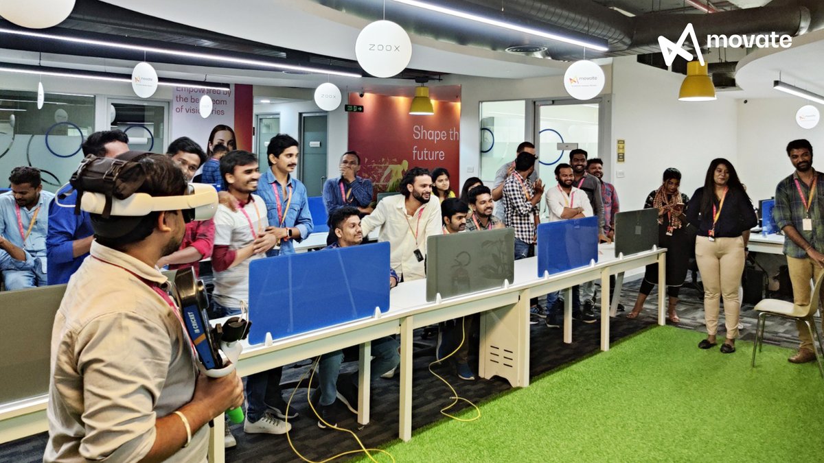 movate_inc's tweet photo. Recently #Movators from #Hyderabad had a chance to experience the thrill of #cricket in a whole new dimension, and they grabbed it with both hands! Thanks to the incredible #VRcricket setup brought to us by the #IBCricketteam. Here is a glimpse :) https://t.co/cObqqADQ5z