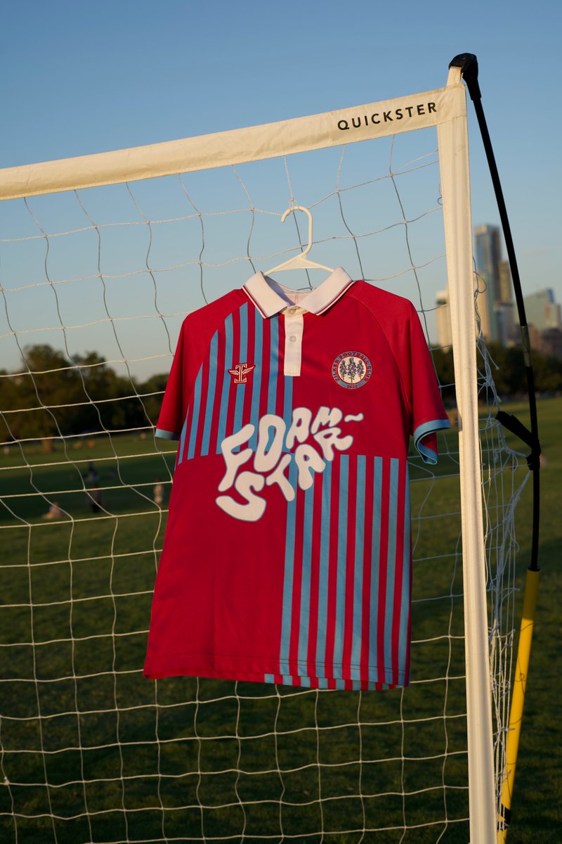 Goal hanger [noun]:  

1. a player who always stays very close to the opposing team's goal, waiting for an opportunity to score.  

2. the brilliant new Zilker FC kit.