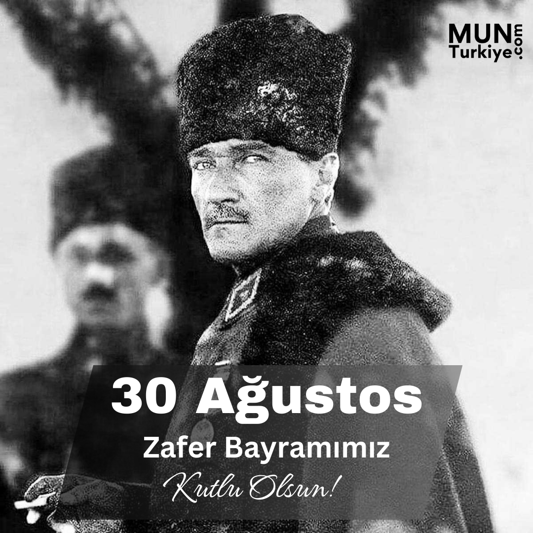 MUNTurkeycom's tweet image. 30 Ağustos Zafer Bayramı'nda bizlere bağımsızlığımızı armağan eden ulu önder Mustafa Kemal Atatürk ve silah arkadaşlarını özlemle ve saygıyla anıyoruz.  Bayramımız kutlu olsun.