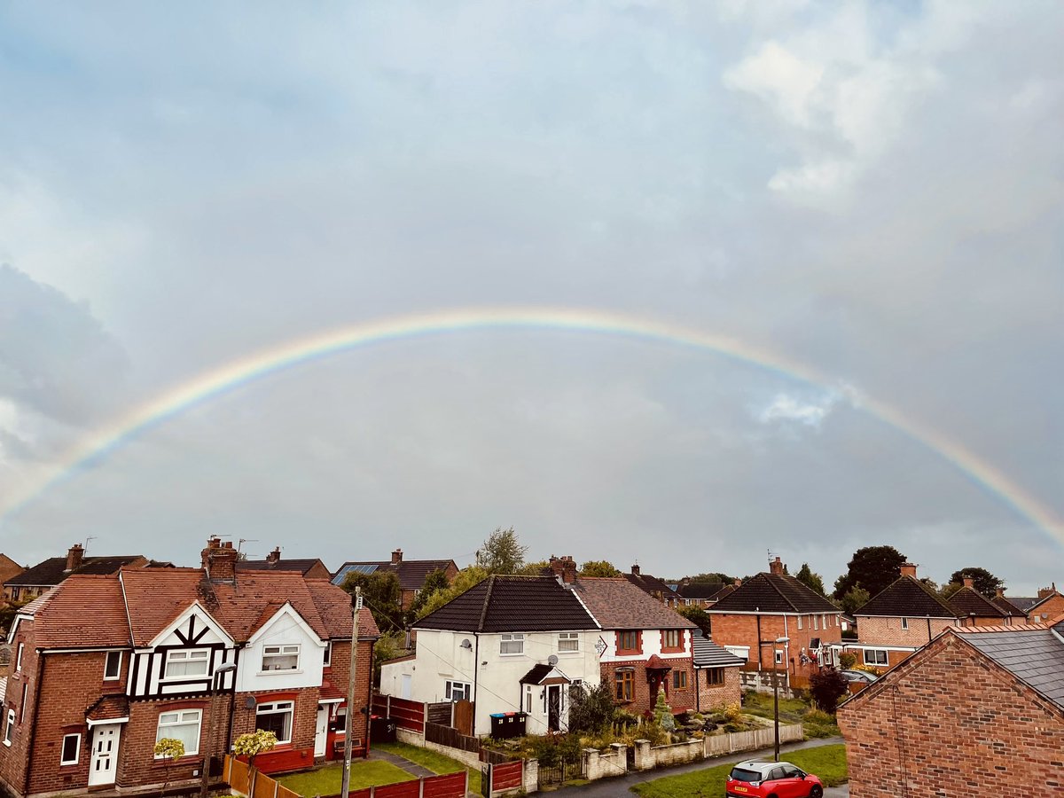 A view from the loft in my new house, more #sunshineandshowers! 🌦️🌈 #PotOfGold #rainbow