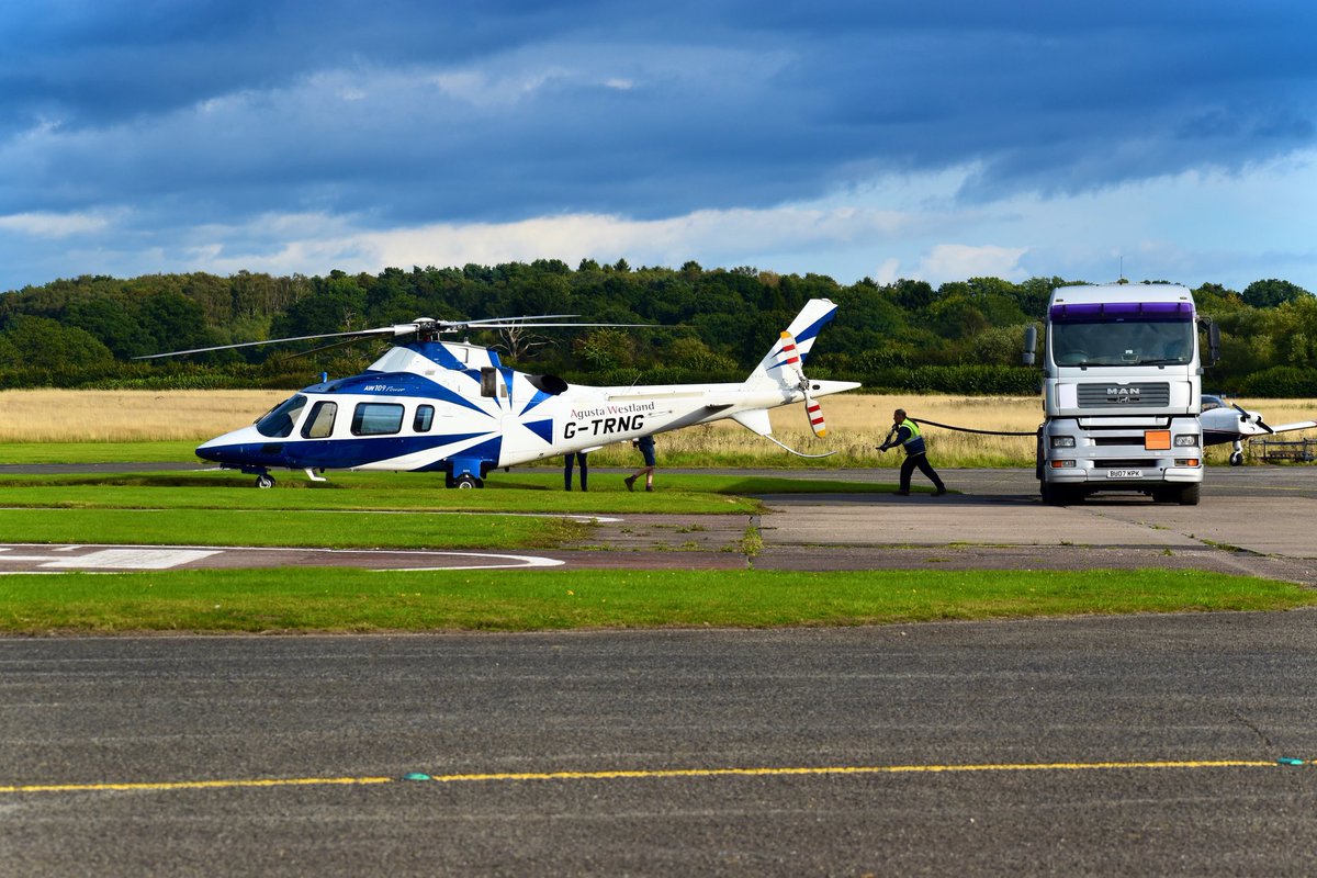 Agusta helicopter refuel 🚁 check out our TikTok for the take off video! - 
@ wolverhampton_airport